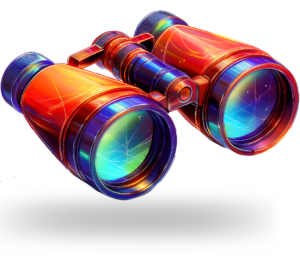 bold color binoculars illustration