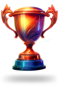 Bold color trophy illustration