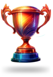 Picture of Bold color trophy illustration.